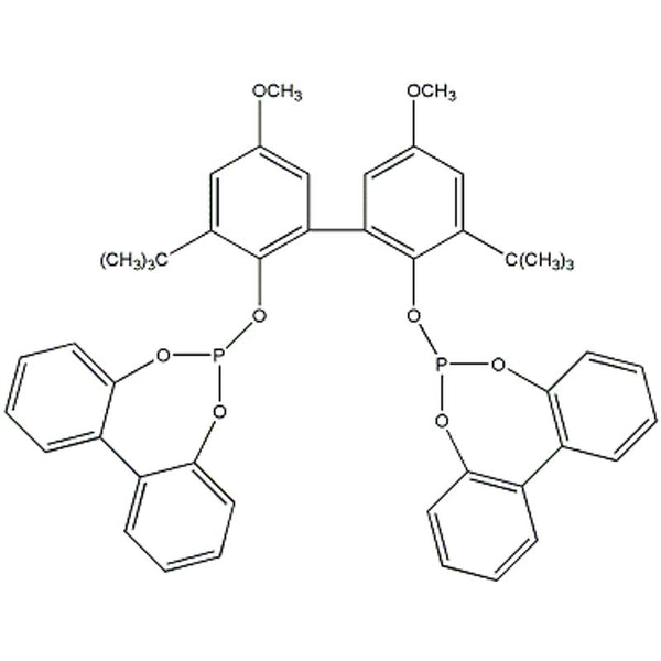 6,6'-[(3,3'-Di-t-butyl-5,5'-dimethoxy-1,1'-biphenyl-2,2'-diyl)bis(oxy)] bis(dibenzo[d,f][1,3,2]dioxaphosphepin) hemi ethyl acetate adduct, min. 95%  BIPHEPHOS|15-0107|121627-17-6