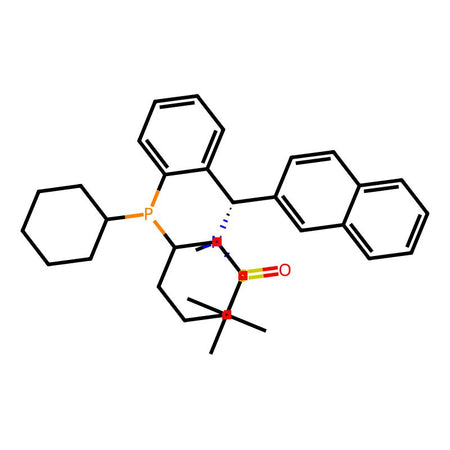 [S(R)]-N-[(S)-[2-(Dicyclohexylphosphino)phenyl]-2-naphthalenylmethyl]-N,2-dimethyl-2-propanesulfinamide, 95%|9223383|2565792-44-9
