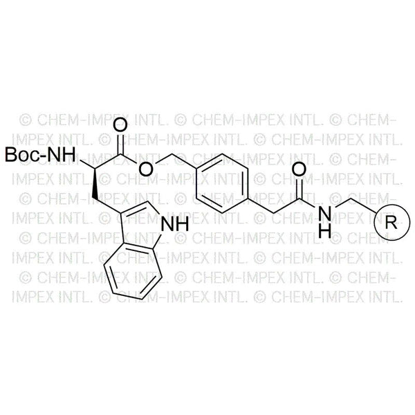 Na-Boc-D-tryptophan 4-oxymethylphenylacetamidomethyl resin|02511