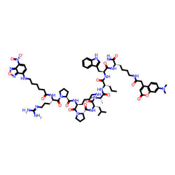 6-(7-Nitro-benzo[2,1,3]oxadiazol-4-ylamino)-hexanoyl-Arg-Pro-Lys-Pro-Leu-Ala-Nva-Trp-Lys((7-dimethylaminocoumarin-4-yl)-acetyl)-NH2|CPTD787516|945414-97-1