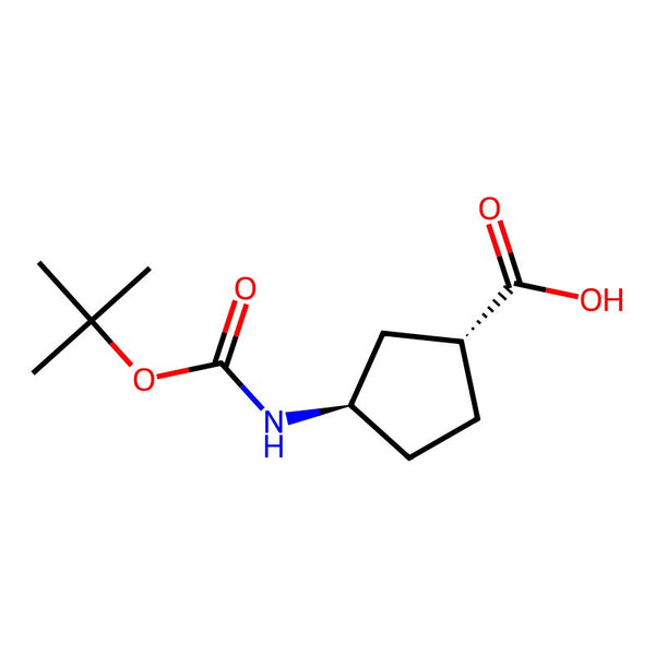 rel-(1R,3R)-3-((tert-Butoxycarbonyl)amino)cyclopentane-1-carboxylic acid|CS-0091711|1245614-69-0
