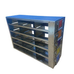 slide access drawer freezer racks, 420*140*295mm, for side access, stainless steel, 5 drawers, fits for 2’’ standard 15 boxes,1 piece/case|99-5215B