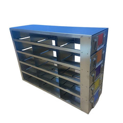 slide access drawer freezer racks, 420*140*295mm, for side access, stainless steel, 5 drawers, fits for 2’’ standard 15 boxes,1 piece/case|99-5215B
