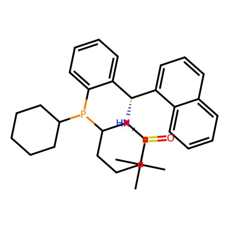 [S(R)]-N-[(S)-[2-(Dicyclohexylphosphino)phenyl]-1-naphthalenylmethyl]-2-methyl-2-propanesulfinamide, 95%|9223151|2241598-30-9