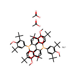 Diacetato{(R)-(-)-5,5'-bis[di(3,5-di-t-butyl-4-methoxyphenyl)phosphino]-4,4'-bi-1,3-benzodioxole}ruthenium(II) Ru(OAc)2[(R)-dtbm-segphos], 97%|1001099|1025477-38-6