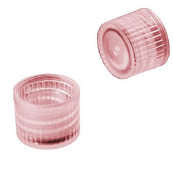 biologix pink polypropylene non-sterile screw cap with o-ring seal (for use with microtubes).  tubes sold separately.  500 caps/pack, 10 packs/case|81-0001