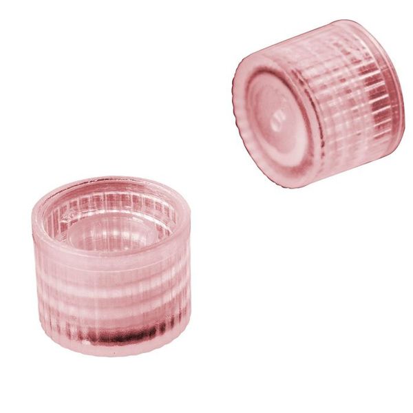 biologix pink polypropylene non-sterile screw cap with o-ring seal (for use with microtubes).  tubes sold separately.  500 caps/pack, 10 packs/case|81-0001