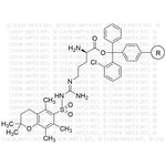 Nw-(2,2,5,7,8-Pentamethylchroman-6-sulfonyl)-D-arginine-2-chlorotrityl resin (0.3 - 0.9 meq/g, 200 -|03452