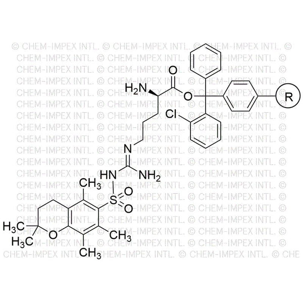 Nw-(2,2,5,7,8-Pentamethylchroman-6-sulfonyl)-D-arginine-2-chlorotrityl resin (0.3 - 0.9 meq/g, 200 -|03452