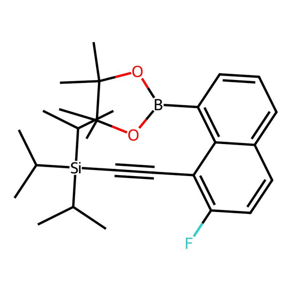 ((2-Fluoro-8-(4,4,5,5-tetramethyl-1,3,2-dioxaborolan-2-yl)naphthalen-1-yl)ethynyl)triisopropylsilane|CS-0371917|2503307-87-5