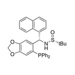 [S(R)]-N-[(S)-[6-(Diphenylphosphino)benzo[d][1,3]dioxol-5-yl]-1-naphthalenylmethyl]-2-methyl-2-propanesulfinamide, 95%|15-8356
