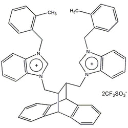 11,12-Bis[N-(2-methylbenzyl)-1H-benzimidazolium-3-methylene]-9,10-dihydro-9,10-ethanoanthracene bis(trifluoromethanesulfonate), min. 95%|07-0082