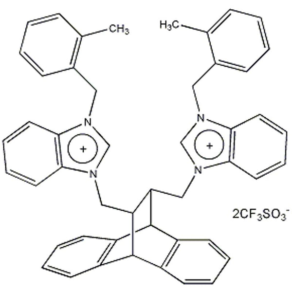 11,12-Bis[N-(2-methylbenzyl)-1H-benzimidazolium-3-methylene]-9,10-dihydro-9,10-ethanoanthracene bis(trifluoromethanesulfonate), min. 95%|07-0082
