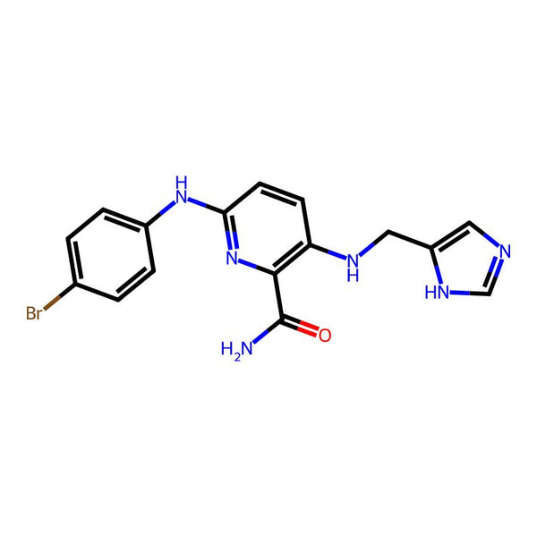 3-(((1H-Imidazol-4-yl)methyl)amino)-6-((4-bromophenyl)amino)picolinamide|CS-1049847|3053111-26-2