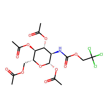 (2S,3R,4R,5S,6R)-6-(Acetoxymethyl)-3-(((2,2,2-trichloroethoxy)carbonyl)amino)tetrahydro-2H-pyran-2,4,5-triyl triacetate, 97%|2411095|122210-05-3