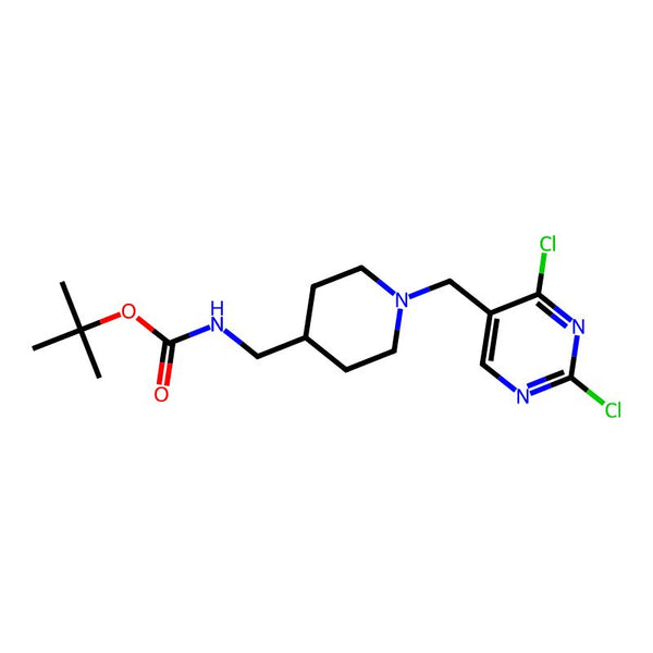 tert-Butyl ((1-((2,4-dichloropyrimidin-5-yl)methyl)piperidin-4-yl)methyl)carbamate|CS-0343066|1420987-11-6