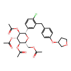 (1S)-1,5-Anhydro-1-C-[4-chloro-3-[[4-[[(3S)-tetrahydrofuran-3-yl]oxy]phenyl]methyl]phenyl]-D-sorbitol Tetraacetate, 98%|2656491|915095-99-7