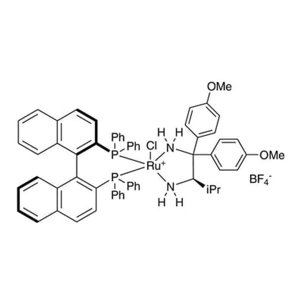 Chloro[(R)-(-)-2,2'-bis(diphenylphosphino)-1,1'-binaphthyl][(R)-1,1-bis(4-methoxyphenyl)-3-methylbutane-1,2-diamine]ruthenium(II) tetrafluoroborate, min. 97%|44-0136