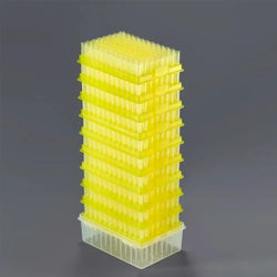1 to 200 μl, universal fit tips, dnase/rnase free, sterile, refill pack, yellow, 51mm, low retention. 96 tips/rack, 12 racks/unit, 10 units/case|21-R0201S
