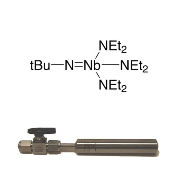 (t-Butylimido)tris(diethylamino)niobium(V), min. 98% TBTDEN, 41-0450, contained in 50 ml Swagelok?  cylinder (96-1070) for CVD/ALD|98-4071|210363-27-2