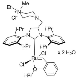(1,3-Bis(2,6-diisopropylphenyl)-4-((4-ethyl-4-methylpiperzain-1-ium-1-yl)methyl)imidazolidin-2-ylidene)(2-isopropoxybenzylidene)ruthenium(II)dichloride chloride dihydrate FixCat|44-0759|1799947-97-9