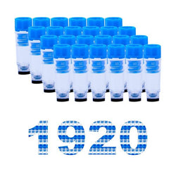 cryoking 250ul sbs format screw top minitubes with blue caps. the 2d barcoded vials are internally threaded, gamma ratiation sterilized and suitable for liquid nitrogen storage. 96 tubes/bag, 5 bags/p|88-4033