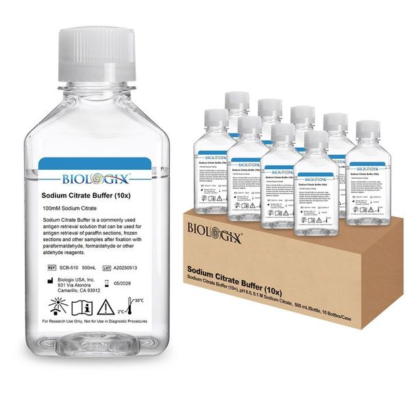Sodium Citrate Buffer (0.1M, 10X),PH6.0,500mL/ Bottle, 10 Bottles/Case|SCB-510