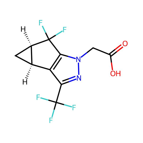 2-((3bS,4aR)-5,5-Difluoro-3-(trifluoromethyl)-3b,4,4a,5-tetrahydro-1H-cyclopropa[3,4]cyclopenta[1,2-c]pyrazol-1-yl)acetic acid|CS-0127534|1620056-83-8