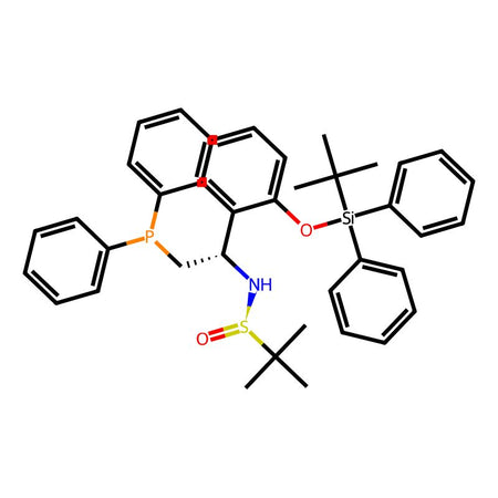 [S(R)]-N-[(1S)-1-[2-((tert-Butyldiphenylsilyl)oxy)phenyl)]-2-yl-2-(diphenylphosphino)ethyl]-2-methyl-2-propanesulfinamide, 95%|9222932|1803239-59-9