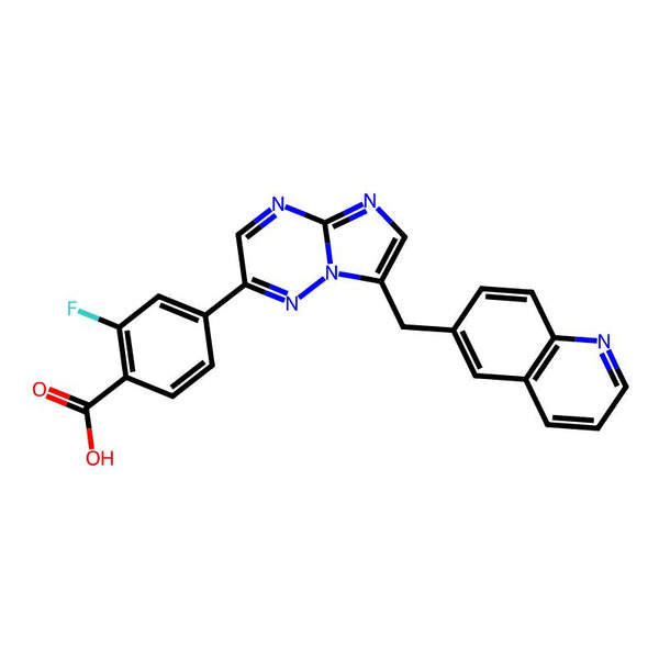 2-Fluoro-4-[7-[(quinolin-6-yl)methyl]imidazo[1,2-b][1,2,4]triazin-2-yl]benzoic acid|CS-M3653|1029714-88-2