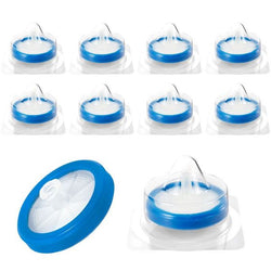 biologix sterile syringe filter, membrane: ca,pore size: 0.22μm,diameter:30mm. female luer lock + male luer slip. 100 pcs/pack, 4 packs/case|08-CA3022R
