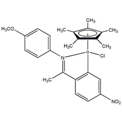 Chloro(pentamethylcyclopentadienyl){5-nitro-2-{1-[(4-methoxyphenyl)imino-kN]ethyl}phenyl-kC}iridium(III), 99% Iridicycle-NO2|77-0430|1439402-25-1