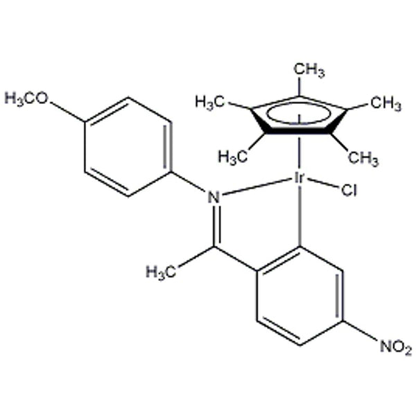 Chloro(pentamethylcyclopentadienyl){5-nitro-2-{1-[(4-methoxyphenyl)imino-kN]ethyl}phenyl-kC}iridium(III), 99% Iridicycle-NO2|77-0430|1439402-25-1