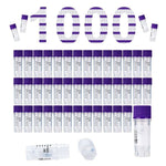 cryoking 1.0ml clear polypropylene sterile cryovials with external thread and purple caps assembled.  cryovials have writing patch and marked graduations. 25 cryovials/bag, 20 bags/pack, 2 packs/case|88-6055