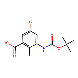5-Bromo-3-((tert-butoxycarbonyl)amino)-2-methylbenzoic acid|CS-0898332|2580234-40-6