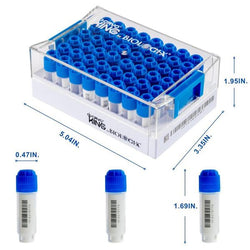 cryoking sbs combo, 2.0ml external vials + rack；vial caps color: biologix blue. cap shape: round dome-shape, fit for brooks machine,barcode: 2-color injection molding technique; laser-etched 4 codes|89-5203-R