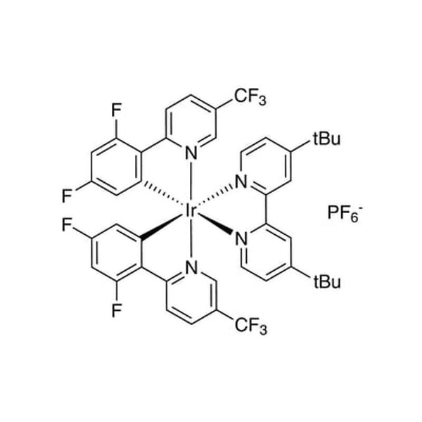 (4,4'-Di-t-butyl-2,2'-bipyridine)bis[3,5-difluoro-2-[5-trifluoromethyl-2-pyridinyl-kN)phenyl-kC]iridium(III) hexafluorophosphate, 99%|77-0425|870987-63-6