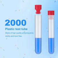 biologix 13x100mm (8ml) clear polystyrene non-sterile test tubes.  caps sold separately. 250 tubes/pack, 8 packs/case|12-1300